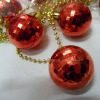 Wholesale PLASTIC 2011 NEW 3" VINTAGE CHRISTMAS BALL WITH CHAIN