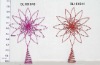 Wholesale 10" wire flower Christmas tree topper