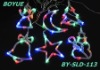 Wholesale solar christmas light chain with jingle bell/moon/christmas tree/pentagram/snowman shaped items