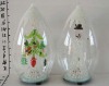 Wholesale led light glass christmas tree, table decorate Christmas glass tree with LED light