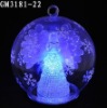 christmas ball with fiber angel inside