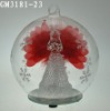 Wholesale christmas ball with fiber angel inside