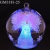 Wholesale christmas ball with fiber angel inside