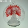 Wholesale christmas ball with fiber angel inside