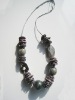 long resin necklace with acrylic