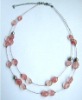2 strand acrylic beads necklace