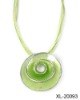 fashion green acrylic spiral pendant necklace
