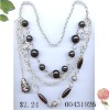 Black Acrylic Beads Costume Necklaces Jewelry