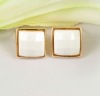acrylic rhinestone earring plated with gold
