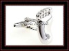 Wholesale novelty foot metal copper cufflinks