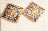 Wholesale copper crystal stud earring