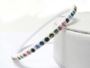 Wholesale Single line crystal stud acryle bangle