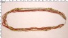 Wholesale The colorful plastic and wood material necklace