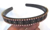 Wholesale Plastic black headbandd with A grade stones