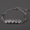 Wholesale 2011 fashion copper alloy bangle zircon gold&silver plating bracelet jewelry
