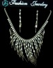 Wholesale elegant silver copper alloy necklace set 2011 new design