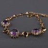 Wholesale 2011 fashion copper alloy bangle zircon gold&silver plating bracelet jewelry