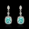 Wholesale 2011 fashion silver earring with light blue zircorn