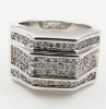 Wholesale Ice bling Premium CZ Men's Ring rhdoium plated (SKR1003)