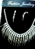 Wholesale elegant silver copper alloy fashion necklace set 2011 design