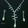 Wholesale fashion alloy crystal and agate jewelry set acrylic zircon earrings ,necklace --cxwind cxt42