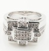 Wholesale Bling bling ring setting with cubic zirconia rhodium plated (SKR1006)