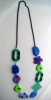 Wholesale Antique tribe different shapes acrylic necklace for women