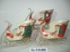 Zinc flower pot, metal pot. Christmas pattern.