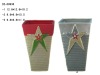 Terracotta christmas flowerpot