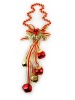 Wholesale Tree-shaped silk ribbon butterfly tie Christmas bell
