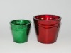 Christmas metal flower pot for garden decoration