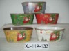 Zinc flower pot, metal pot.Christmas set.