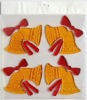 Wholesale Christmas bell for Christmas deocation TPR gel window home sticker