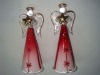 Wholesale glass angel bell christmas decorations