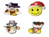 Wholesale LED flashing christmas blinking pins/badge