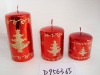 Wholesale christmas metallic shining candle