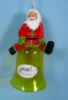 Wholesale resin hanging bell for christmas tree ornament