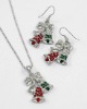 Wholesale HSYN1876 New Design Sparkling Crystal Christmas Bell Necklace