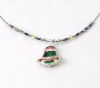 Wholesale CTCN043 cloisonne Christmas bell beads fashion necklace jewelry