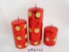 Wholesale christmas metallic shining candle