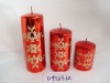 Wholesale christmas metallic shining candle