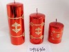 Wholesale christmas metallic shining candle