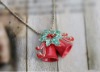 Wholesale HSYN1873 Latest New Design Enamel Christmas Bell Necklace
