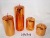 Wholesale christmas metallic shining candle