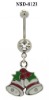 Wholesale Christmas Bell stainless steel navel ring body jewelry/jewellery piercing