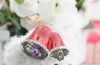 Wholesale Latest design red Christmas bell pendant keychain