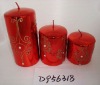 Wholesale christmas metallic shining candle