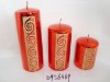 Wholesale christmas metallic shining candle