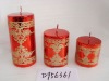 Wholesale christmas metallic shining candle