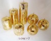 Wholesale christmas metallic shining candle